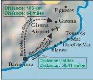 Many Barcelona visitors land at Girona