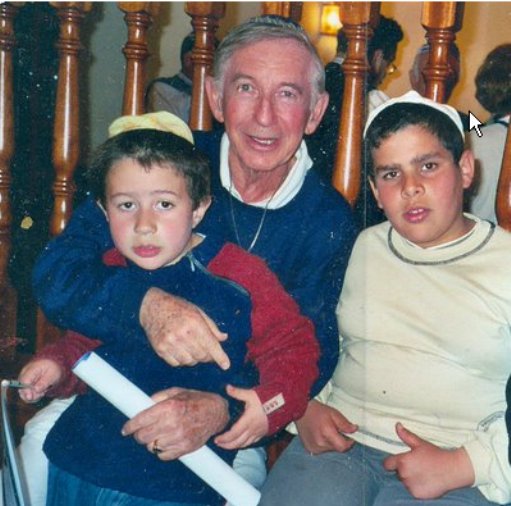 Yaacov Goldstein with two Belmonte students